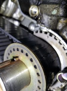 this belt makes with rubber, sometimes cracked belt makes whirring noise when starting car