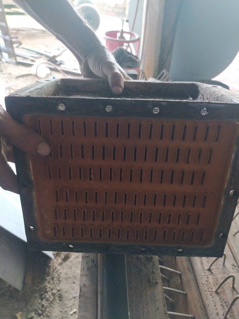 Check the blades of the radiator fan for signs of cracks or damage. Replace the fan.
