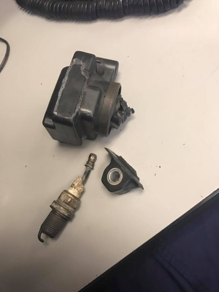Spark plug blew out of the engine and stripped the threads in the block.