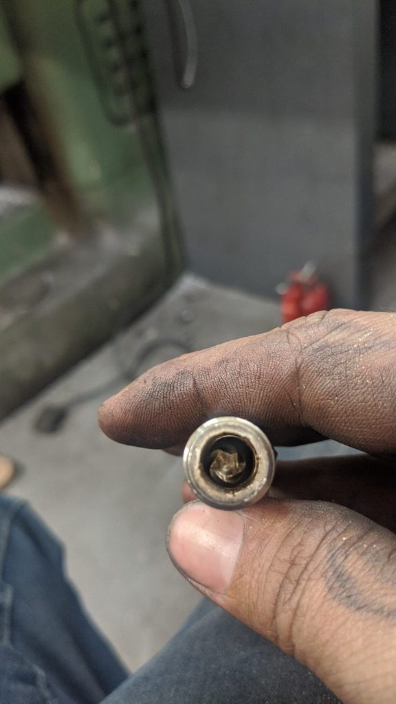 sign of burning spark plug